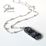 Eira Snowflake Obsidian Necklace