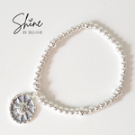 Helen Sunflower Charm Beaded Bracelet