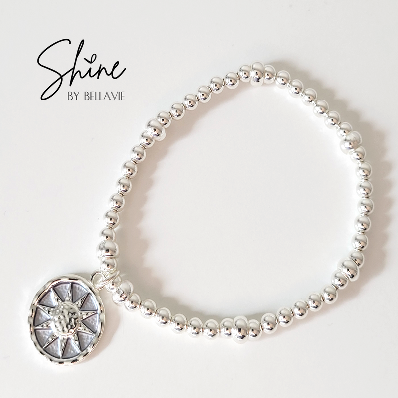 Helen Sunflower Charm Beaded Bracelet