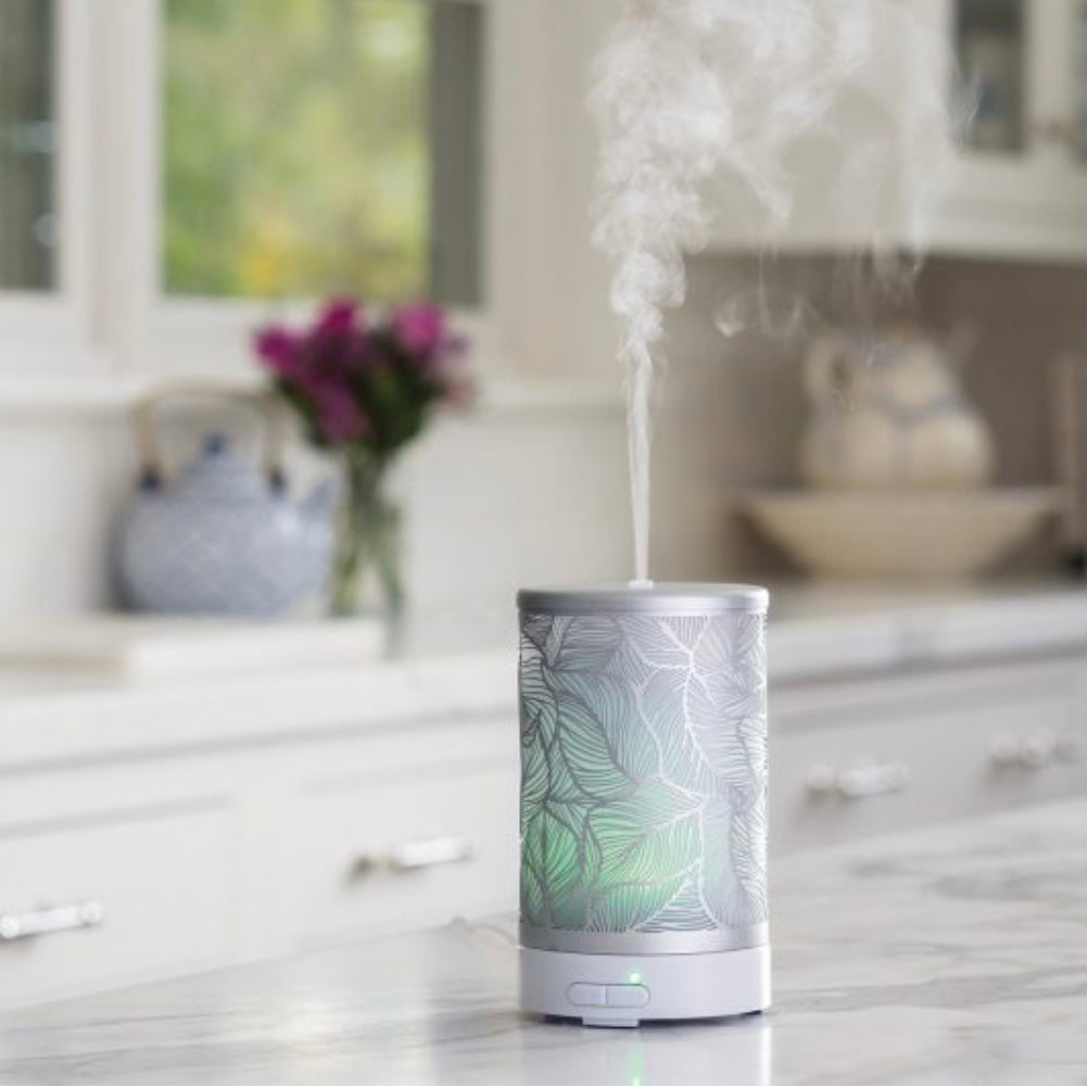 Essential Oil Diffuser Silver Leaf