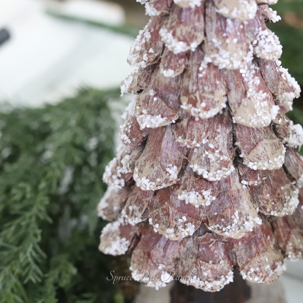 Frosted Resin Pinecone Tree