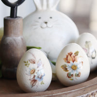 Floral Ceramic Crackle Egg