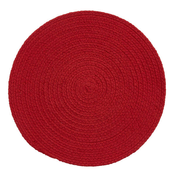 Placemat Essex Round Red