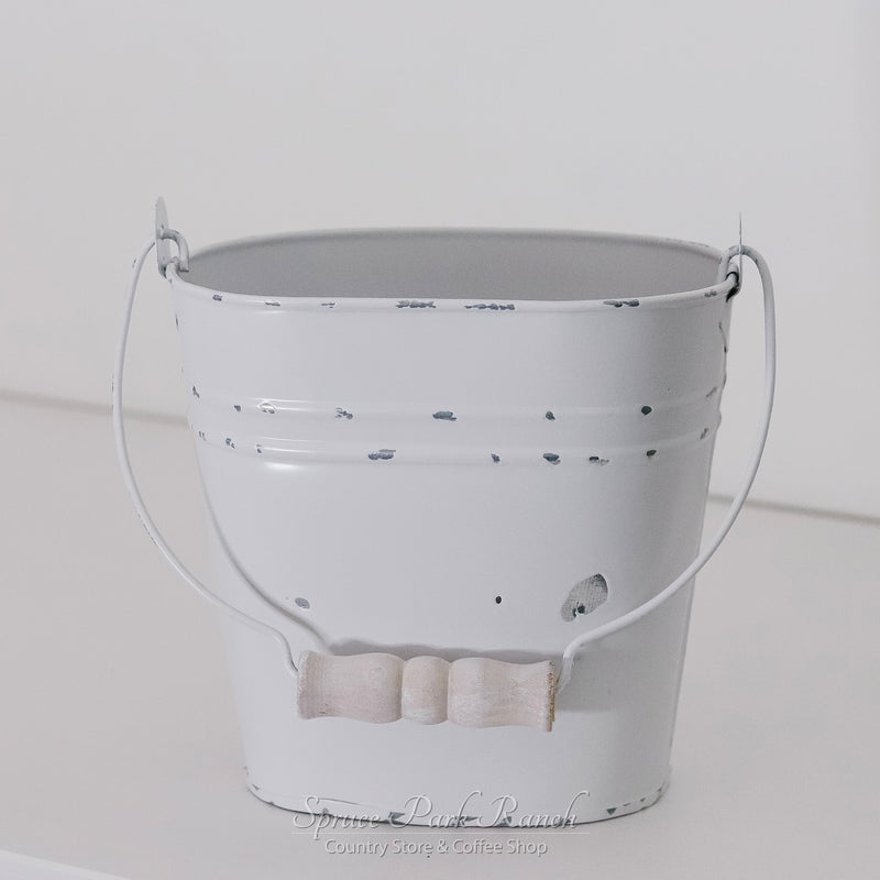 Oval Bucket White