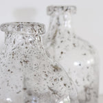 Textured Hand Blown Glass Bottle