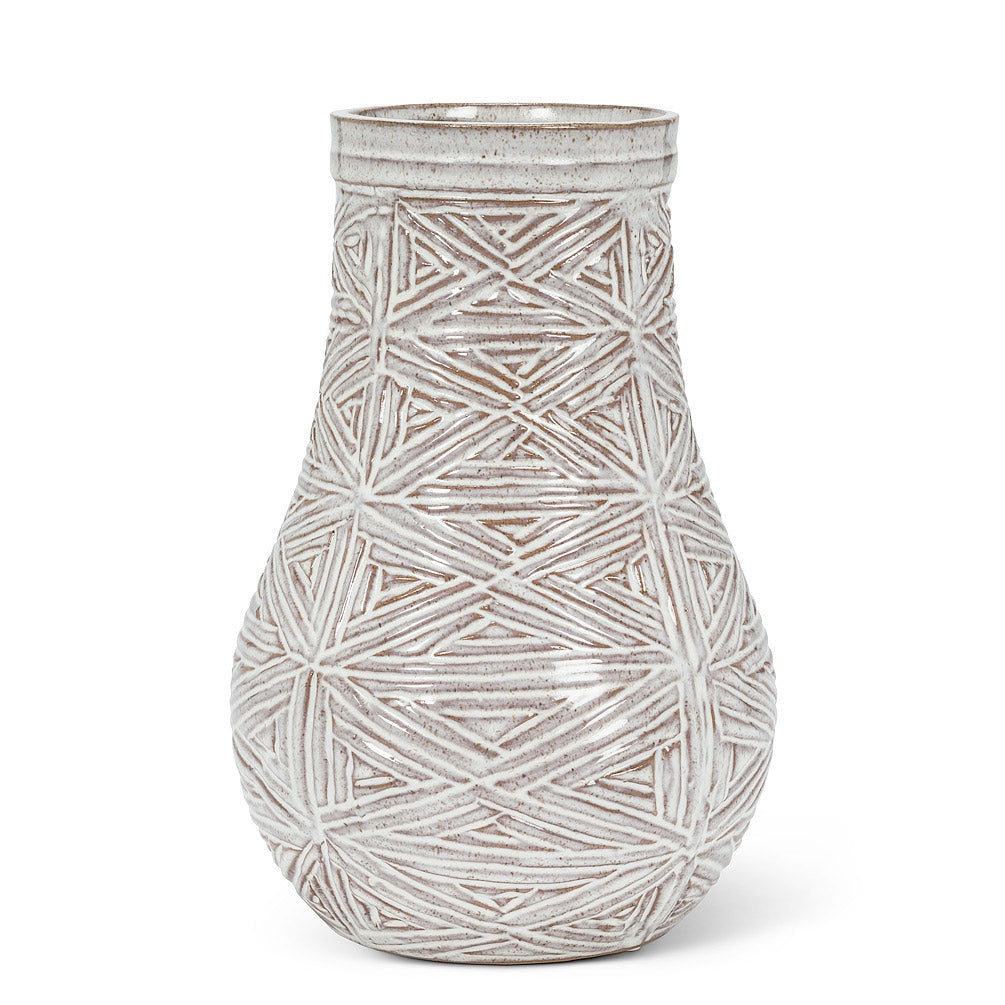Weave Finish Stoneware Vase