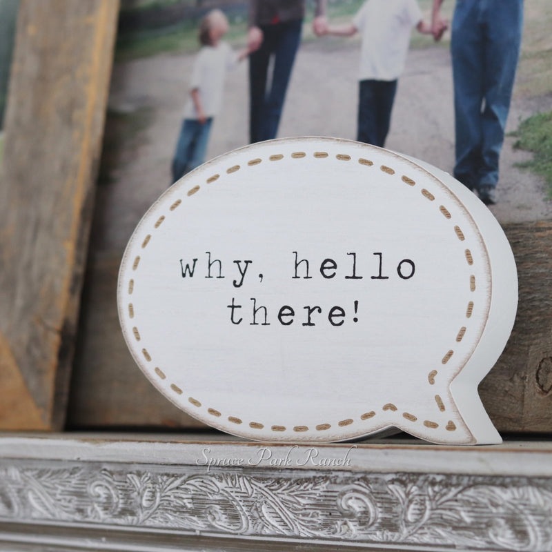 Reversible Speech Bubble Cheerio and Hello There
