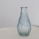 Blue Striped Glass Vase