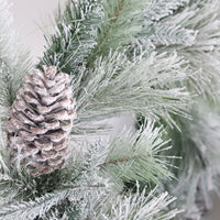 Snowy Frosted Pine and Cone Greenery Collection