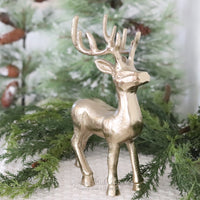 Brushed Gold Metal Reindeer