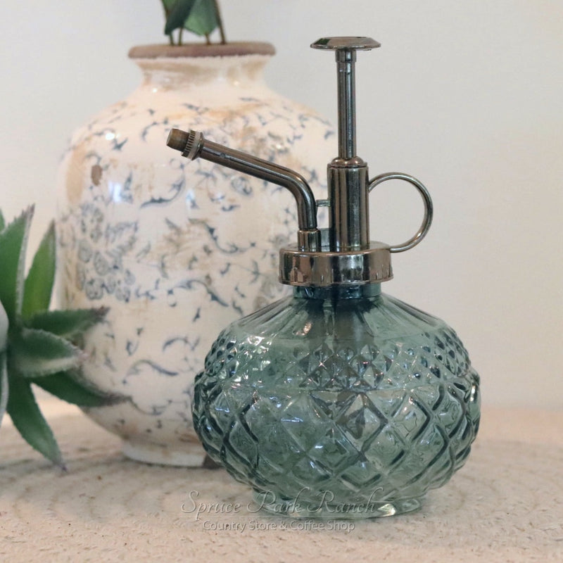 Deep Turquoise Glass Plant Mister