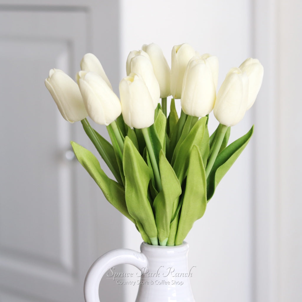 Tulip White Real Touch 13.5"