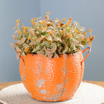 Metal Pumpkin Planter