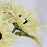 Soft Yellow Sunflower Stem Real Touch 21"