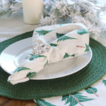 Placemat Essex Round Green