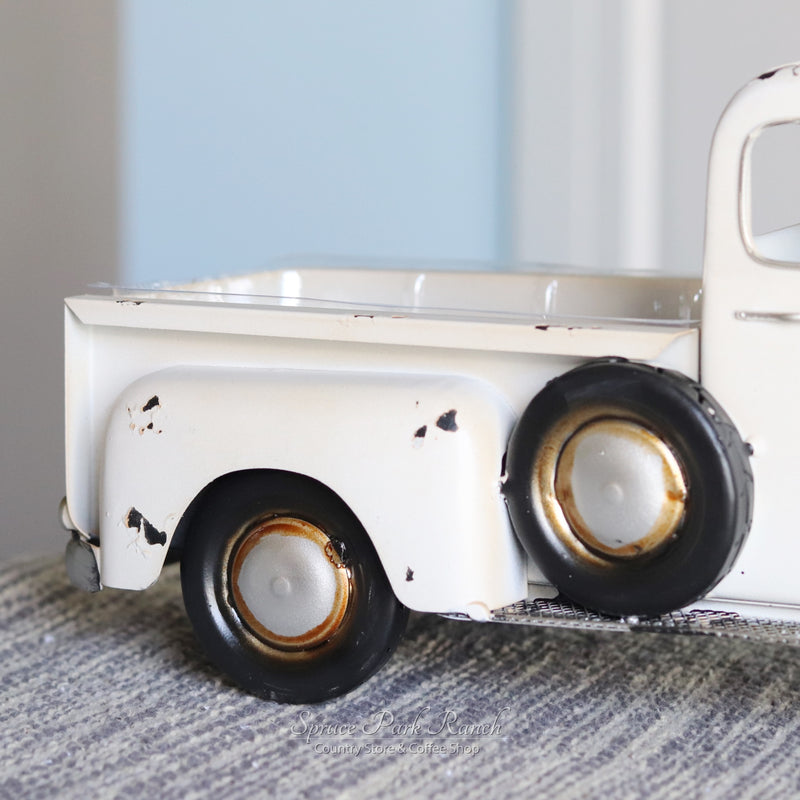 Metal Truck Planter White