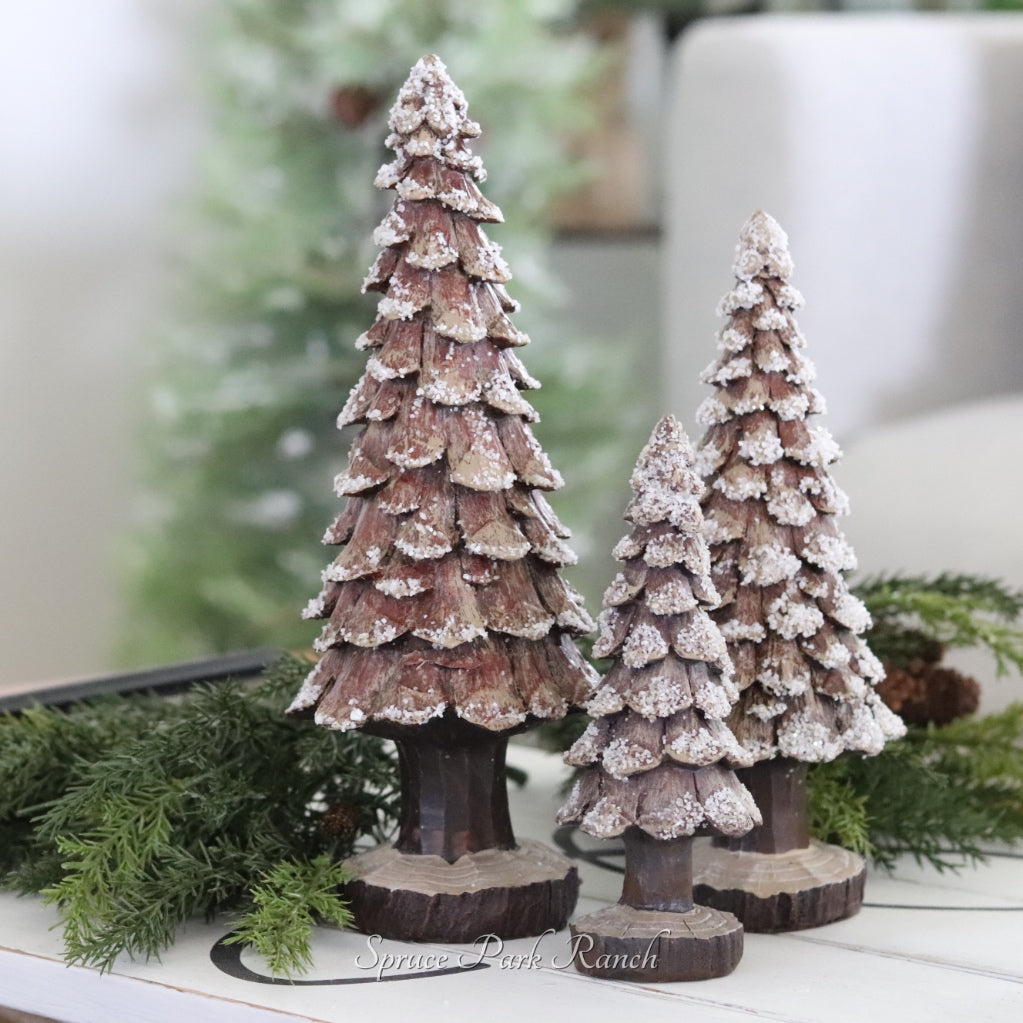 Frosted Resin Pinecone Tree