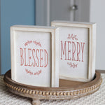Reversible Blessed Merry Sign