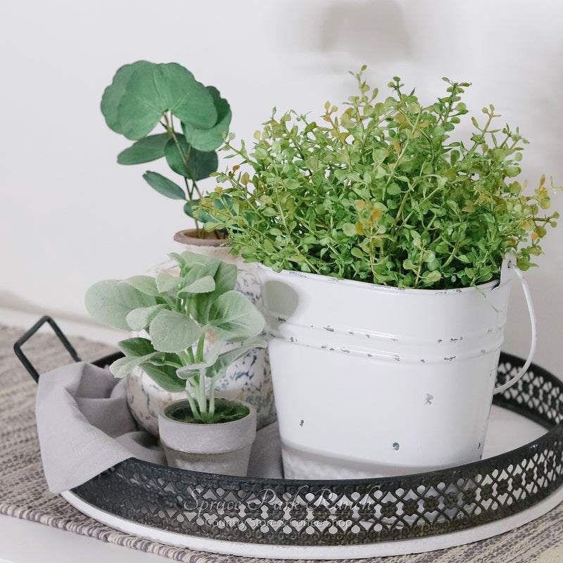 Oval Bucket White