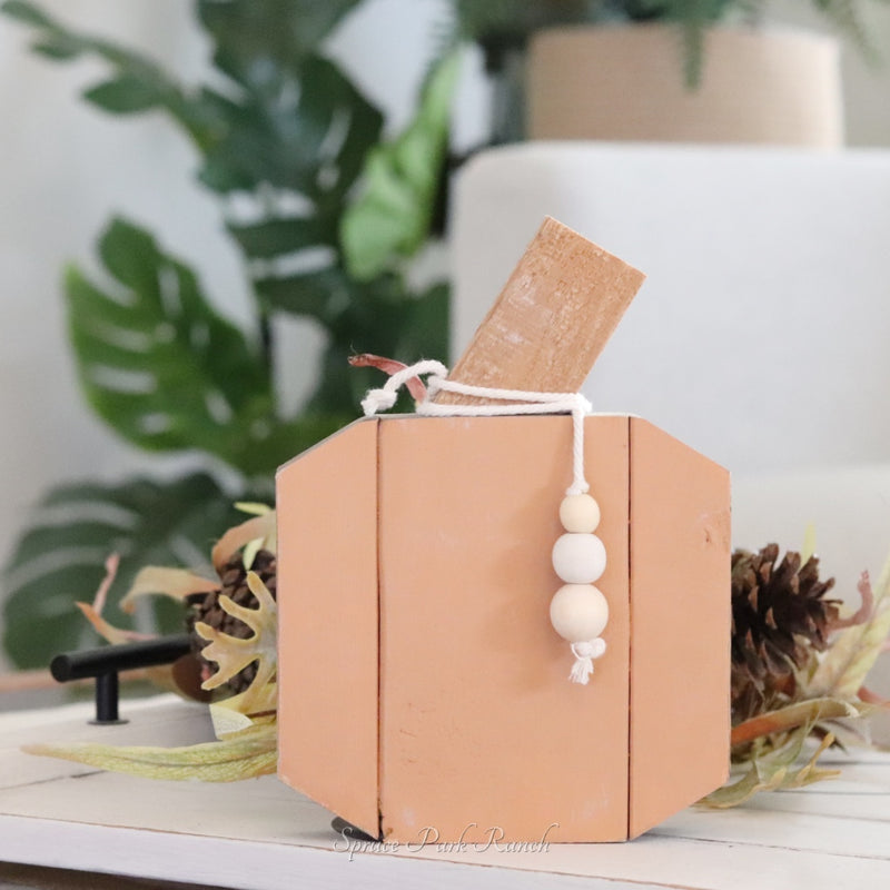 Wooden Pumpkins with Beads