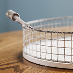 Oval Whitewash Serving Tray