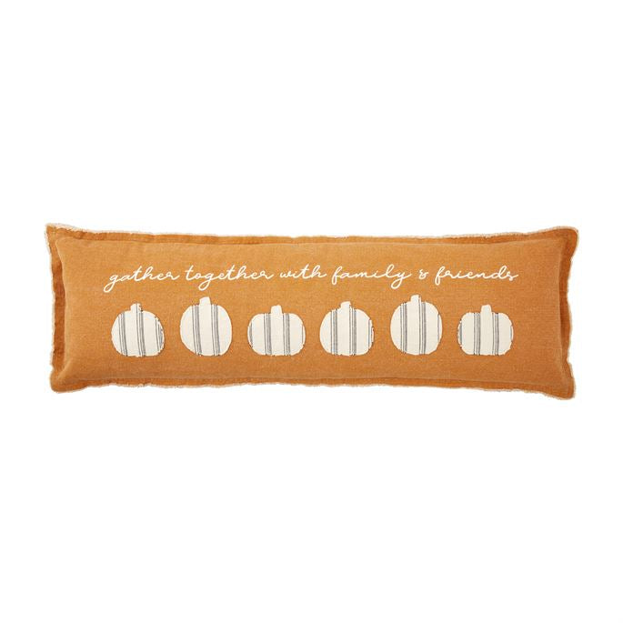 Long Pumpkin Applique Pillow