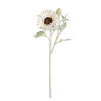 White Bloom and Blossom Sunflower Stem 18"