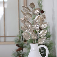 Champagne Metallic Mulberry Leaf 15"