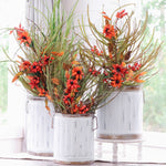 Galvanized Distressed Whitewashed Pail Container
