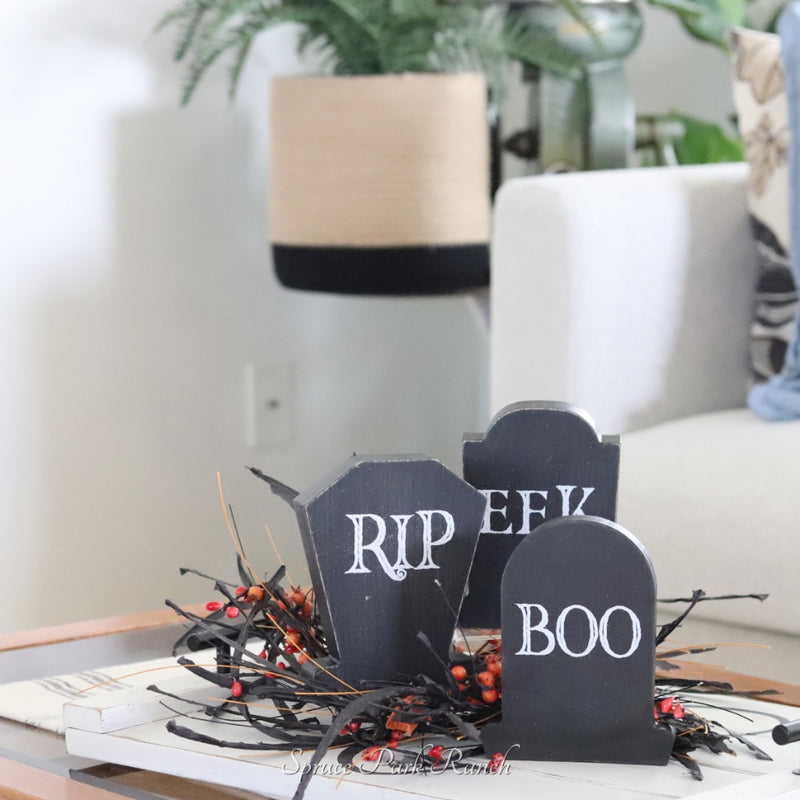 Wooden Tombstone Block