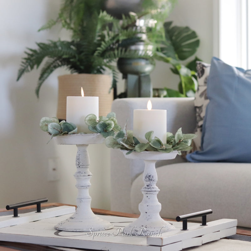 Distressed Candle Holder
