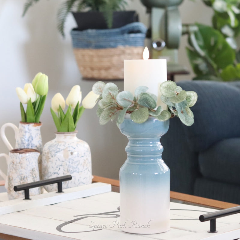 Stoneware Ombre Candle Holder