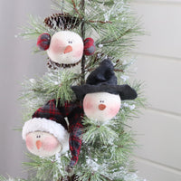 Tea Dyed Snowman Ornament