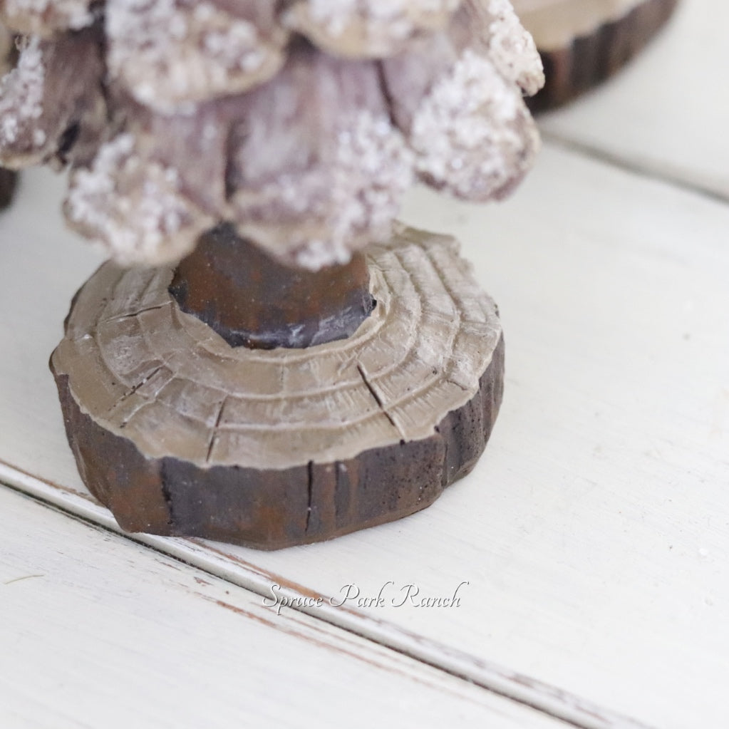 Frosted Resin Pinecone Tree