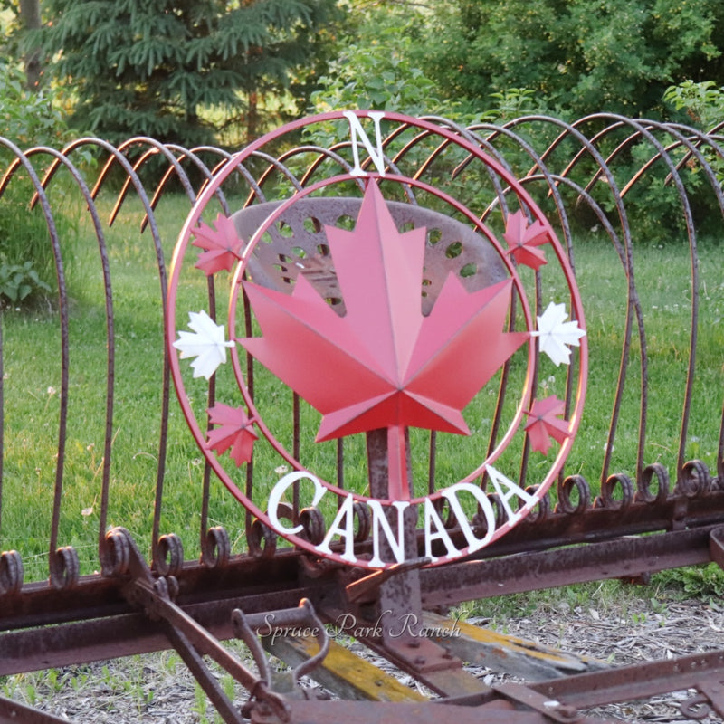 Maple Leaf Metal Compass Canada