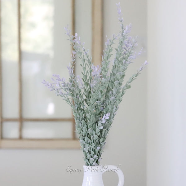 Soft Green and Purple Bush 23"