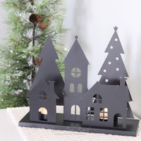 Village Candle Holder Black