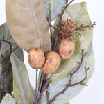Magnolia Pinecone and Nut Stem 32"