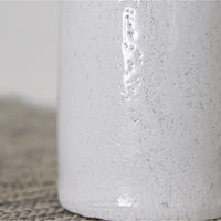 Distressed White Ceramic Crackle Pitcher