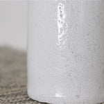 Distressed White Ceramic Crackle Pitcher