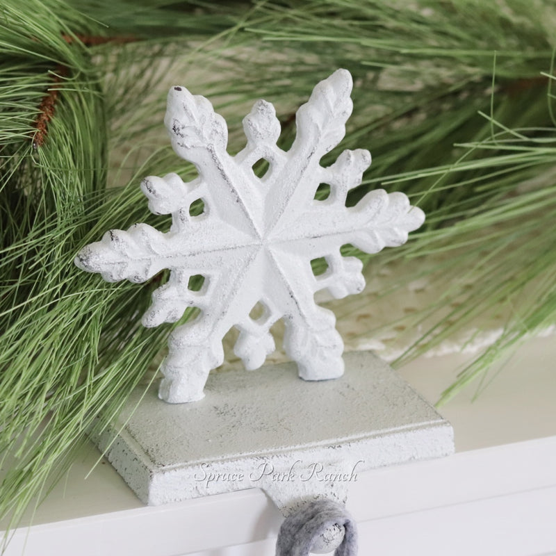 Cast Iron Snowflake Stocking Holder