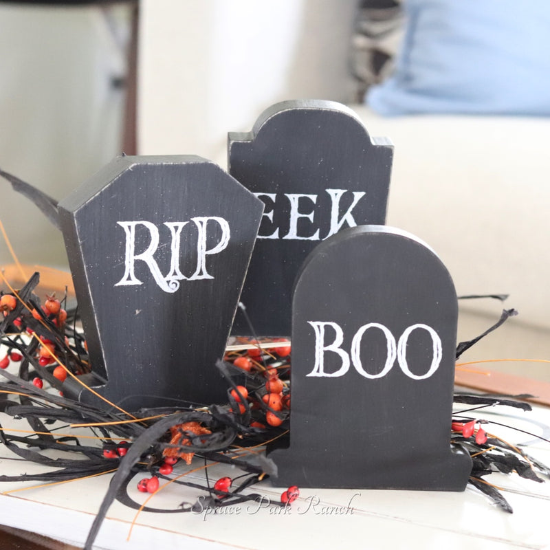 Wooden Tombstone Block