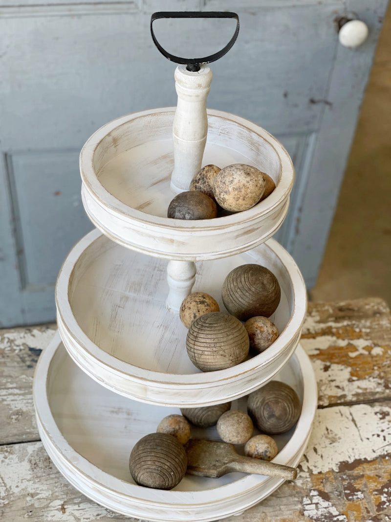Ezra Three Tiered Tray White