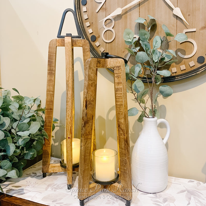 Open Air Lantern with Metal Handle