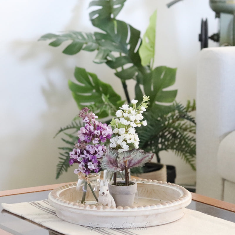 Palermo Whitewashed Round Tray