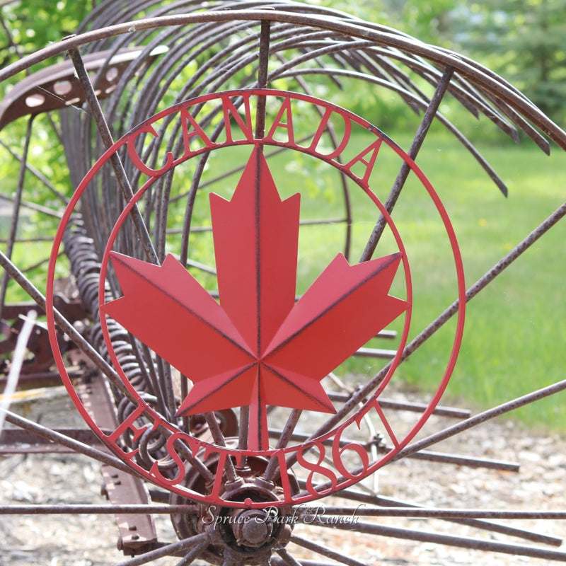 Canada Est. 1867 Metal Circle Sign