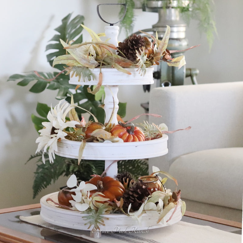 Ezra Three Tiered Tray White