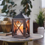 Candle Warmer Brown Weathered Wood Lantern