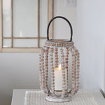 Amalfi Beaded Lantern Natural