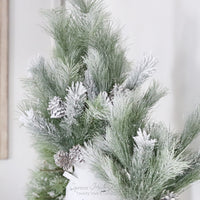 Frosted Glitter Mixed Pine Pick with Cone
